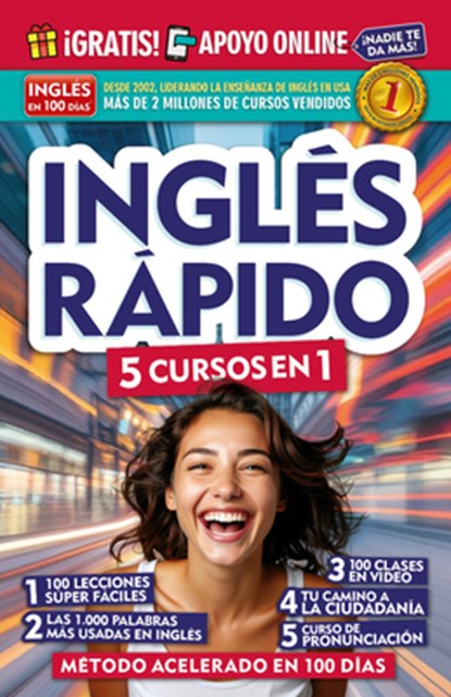 Inglés Rápido. 5 Cursos En 1 / Quick English. 5 Courses in 1, Inglés En 100 Días - Paperback - 9798890985231