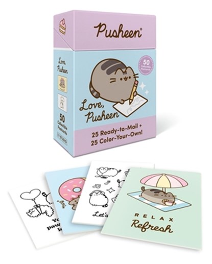 Love, Pusheen: 50 Collectible Postcards (25 Ready-To-Mail + 25 Color-Your-Own!), Claire Belton - Gebonden - 9798894141305