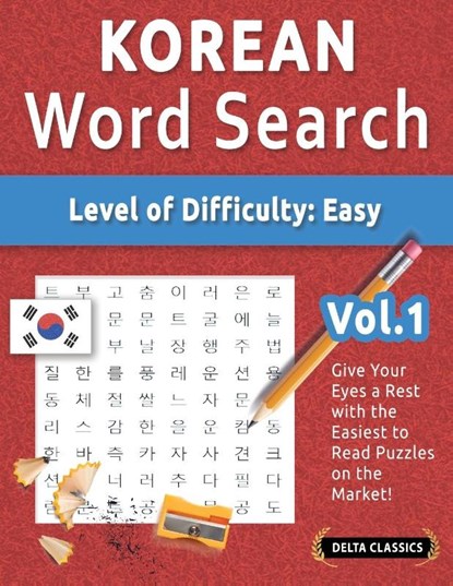 KOREAN WORD SEARCH - LEVEL OF DIFFICULTY, Delta Classics - Paperback - 9798896709695