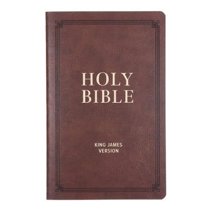 KJV Bible Gift Faux Leather, Brown, Christian Art Gifts - Paperback - 9798896780939
