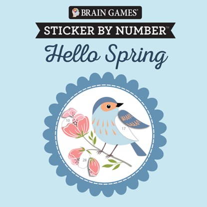 Brain Games - Sticker by Number Compact Edition: Hello Spring 7x7 Inches Easter Basket Filler, Travel Size Activity Book for Adults & Kids 7+, Publications International Ltd - Paperback - 9798897460441