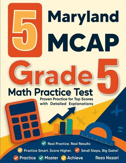 5 Maryland MCAP Grade 5 Math Practice Tests, Nazari - Paperback - 9798903501533