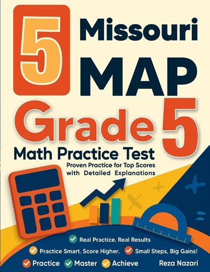 5 Missouri MAP Grade 5 Math Practice Tests, Reza Nazari - Paperback - 9798903501588
