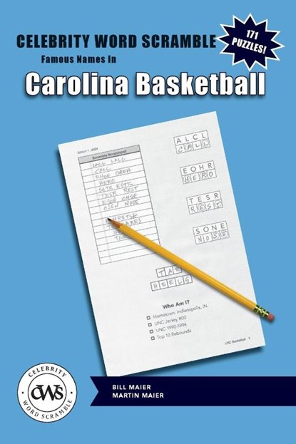 Celebrity Word Scramble Famous Names in Carolina Basketball, Bill Maier ; Martin Maier - Paperback - 9798990963009