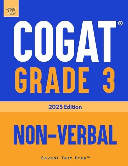 COGAT Grade 3 Non-Verbal, Savant Test Prep - Paperback - 9798998826412