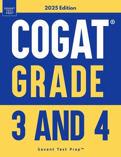 COGAT Grade 3 and 4, Savant Test Prep - Paperback - 9798998826429