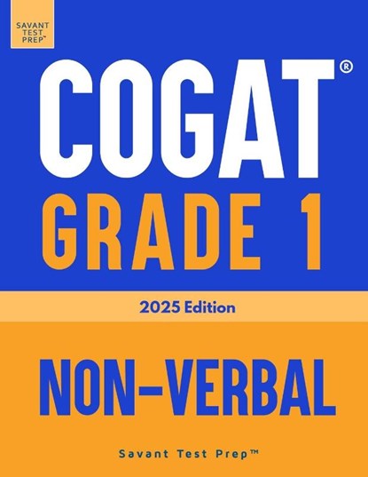 COGAT Grade 1 Non-Verbal, Savant Test Prep - Paperback - 9798998826443