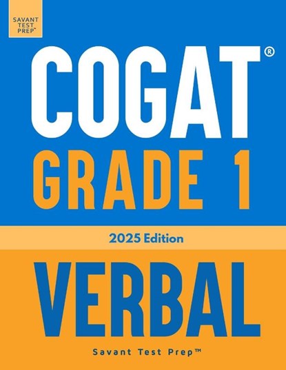 COGAT Grade 1 Verbal, Savant Test Prep - Paperback - 9798998826498