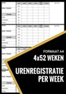 Urenregistratie / Urenstaat Boekje Wekelijks - voor Personeel, Werknemers, Medewerkers, ZZP, Freelancers (A4) - Urenregistratie Boekjes - 9789464650624