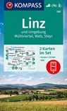 KOMPASS Wanderkarten-Set 202 Linz und Umgebung, Mühlviertel, Wels, Steyr (2 Karten) 1:50.000 -  - 9783991212584