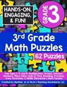3rd Grade Math Puzzles: Kids Ages 8, 9, and 10: Multiplication, Division, Unknown Numbers, Place Value, Units of Time, Rounding, Fractions, Area, Peri - Heather Jo - 9798322324058