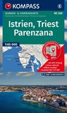 KOMPASS Wanderkarte 260 Istrien, Triest, Parenzana 1:65.000 -  - 9783991545774
