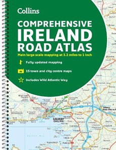 Comprehensive Road Atlas Ireland 1:200.000 wegenatlas Ierland spriaalbinding 