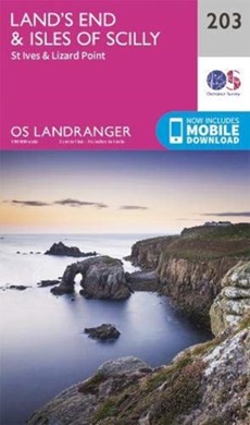 OS L203  Land's End & Isles of Scilly, St Ives & Lizard Point 1:50.000 topografische wandelkaart