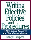 Writing Effective Policies and Procedures | Nancy Campbell | 