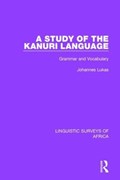 A Study of the Kanuri Language | Johannes Lukas | 