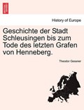 Geschichte der Stadt Schleusingen bis zum Tode des letzten Grafen von Henneberg. | Theodor Gessner | 