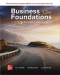 Business Foundations: A Changing World ISE | O. C. Ferrell ; Geoffrey Hirt ; Linda Ferrell | 