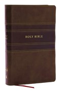 NKJV Personal Size Large Print Bible with 43,000 Cross References, Brown Leathersoft, Red Letter, Comfort Print (Thumb Indexed) | Thomas Nelson | 