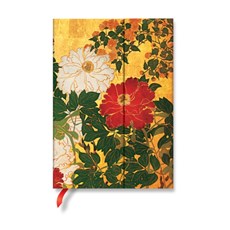 Natsu (Rinpa Florals) Midi Lined Hardback Journal (Wrap Closure)