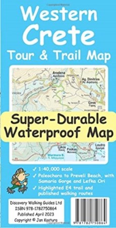 Western Crete Tour & Trail Super-Durable Map