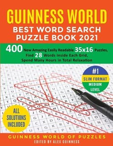 Guinness World Best Word Search Puzzle Book 2021 #1 Slim Format Medium Level