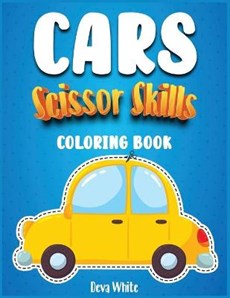 Scissors Skills Cars coloring book for kids 4-8