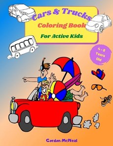 Cars & Trucks Coloring Book for Active Kids