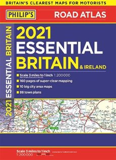 2021 Philip's Essential Road Atlas Britain and Ireland