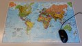 Muismat De Wereld 1:60m Bureaulegger wereldkaart 42 cm x 60 cm | Maps International | 