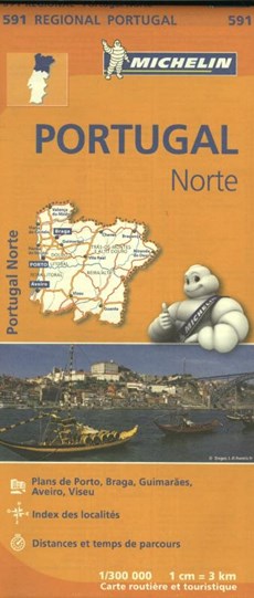 Michelin Wegenkaart 591 Portugal Noord
