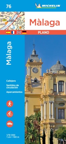 Malaga 1:10.000 stadsplattegrond - Michelin City Plan 76