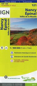 IGN Top100 121 Nancy, Épinal, Vallée de la Moselle 1:100.000 | IGN | 