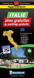 Italy Motorhome Stopovers - Italie aires gratuites 1:1m Michelin Camper stopplaatsen Italië Trailer's Park kaart | auteur onbekend | 