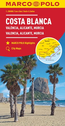 Marco Polo Costa Blanca - Valencia - Alicante - Murcia wegenkaart 1:200.000