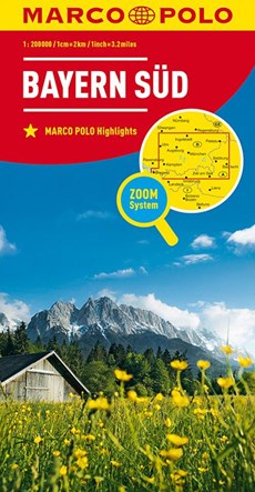 Bayern Süd / Beieren 1:200.000 Marco Polo 13 - wegenkaart / autokaart Duitsland