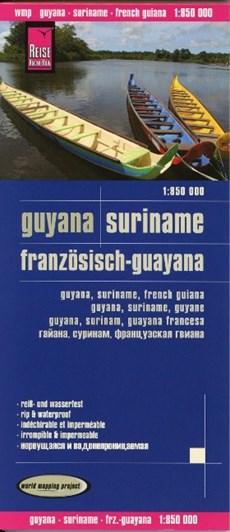 Reise Know-How Landkarte Guyana, Suriname, Französisch-Guayana (1:850.000)