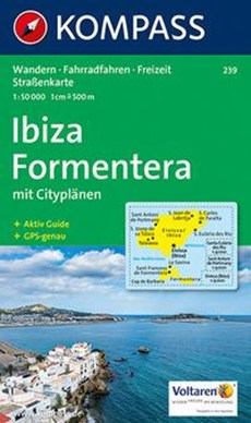 Kompass 239 Ibiza, Formentera 1:50.000 wandelkaart Ibiza