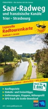 Saar cycle path and French canals, cycle tour map 1:50,000 | auteur onbekend | 9783899206173