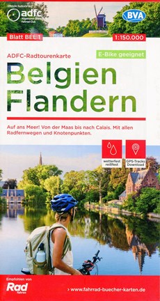 ADFC-Radtourenkarte BEL 1 Belgien Flandern 1:150.000, reiß- und wetterfest, E-Bike geeignet, GPS-Tracks Download