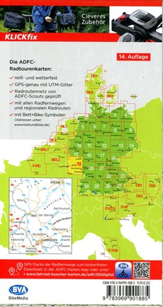 ADFC-Radtourenkarte 19 Saarland /Mosel 1:150.000, reiß- und wetterfest, E-Bike geeignet, GPS-Tracks Download, mit Bett+Bike Symbolen, mit Kilometer-Angaben