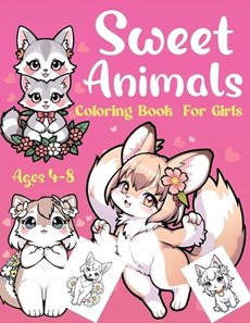 Sweet Animals Coloring Book For Girls