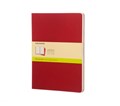 Moleskine Cahier Pocket Plain Red Cover XL. 3er Pack | Moleskine | 