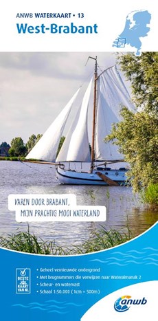 ANWB Waterkaart 13. West-Brabant 1:50.000 