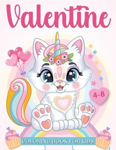 Valentine Coloring book for kids ages 4-8 years old