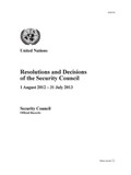 Resolutions and decisions of the Security Council 2012-2013 | United Nations | 