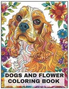 Dogs and Flower Coloring Book