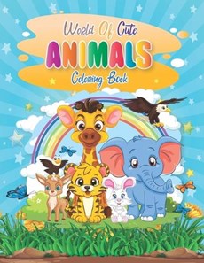 World of Cute Animals Coloring Book for Kids Ages 4-8