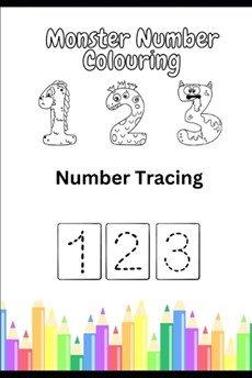 Monster Number Coloring and Tracing Book