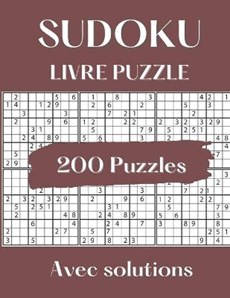 SUDOKU LIVRE PUZZLE 200 puzzles avec solutions